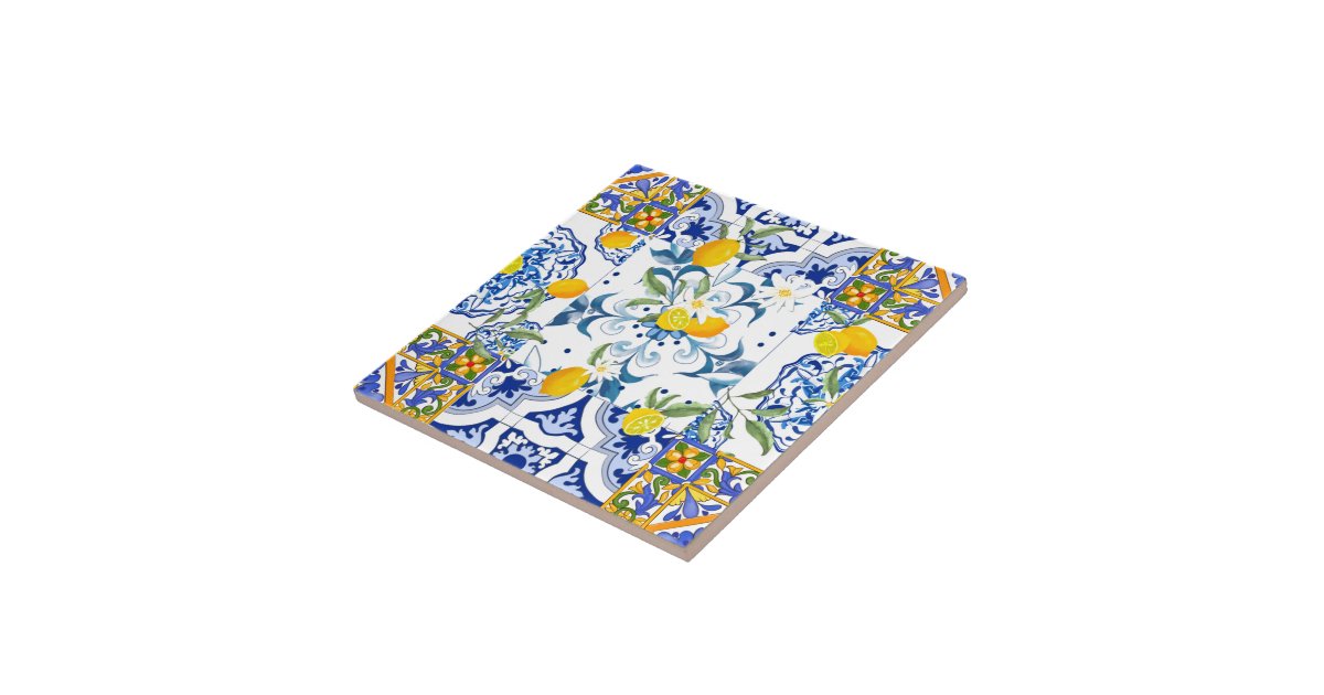 Simple Summer,citrus,mosaic background ,Mediterranean style,lemon fruit  pattern  Tote Bag for Sale by MariaMarinova