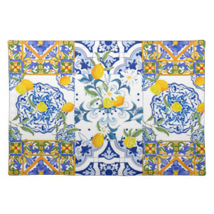 Sicilian style,summer art Cloth Placemat