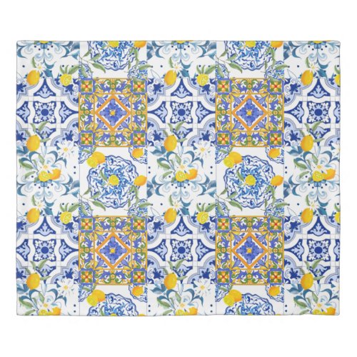 Sicilian stylesummer art  duvet cover