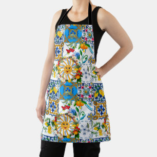 Sicilian style,summer art,lemons apron
