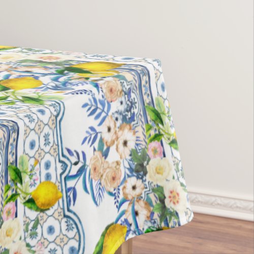  Sicilian stylesummer art lemons Tablecloth