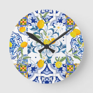 Sicilian style,summer art round clock