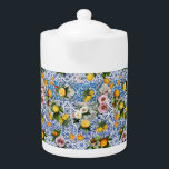 Sicilian style tiles with flowers and lemon teapot<br><div class="desc">Sicilian style tiles with flowers and lemon</div>