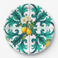 Sicilian,summer,lemon,mosaic,green,