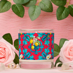 Sicilian,summer,lemon,mosaic,pink, Scented Candle