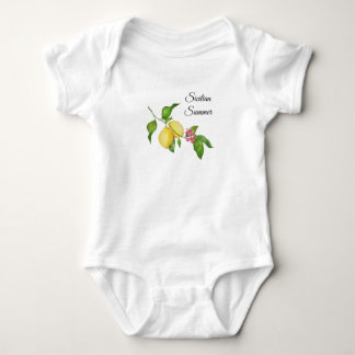 Sicilian Summer Lemon Tree Baby Bodysuit