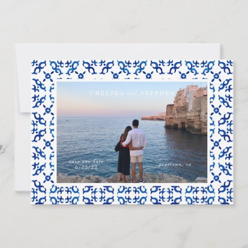 Sicilian Summer Lemons Mediterranean Tile Save The Date