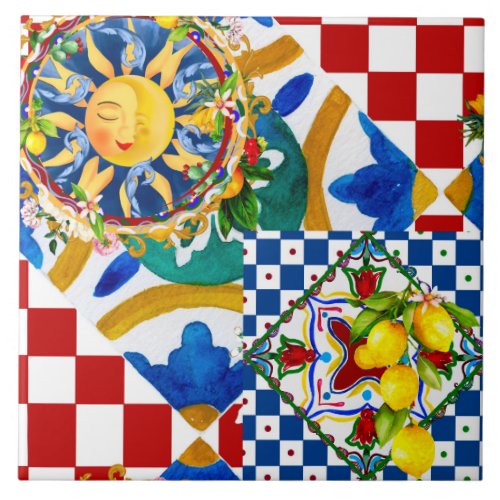 Sicilian sunlemonmediterranean tiles ceramic tile