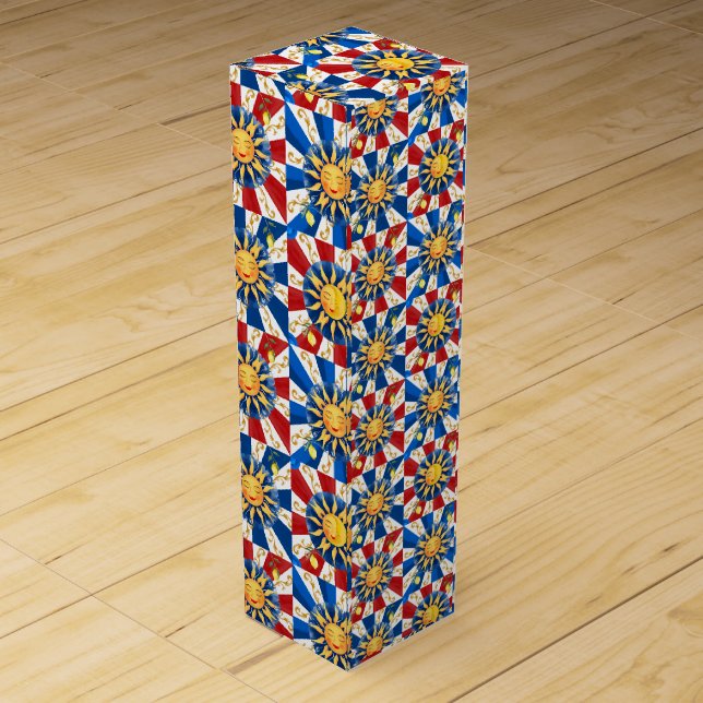 Sicilian sun, majolica,lemon, wine box (Back)