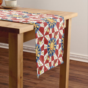 Sicilian sun, majolica, short table runner