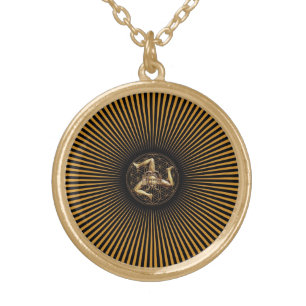Sicilian Sun (Optical Illusion) Gold Plated Necklace