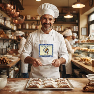 Sicilian Tile Cannoli Dessert Chef Adult Apron