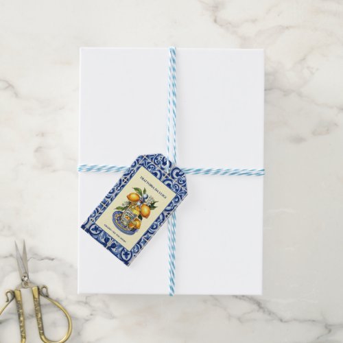 Sicilian Tile Italian Restaurant Limoncello Gift Tags