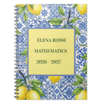 Sicilian Tile & Lemon Personalized Back to School