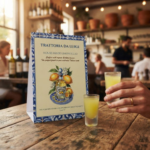 Sicilian Tile Limoncello Italian Restaurant Paper Table Tent