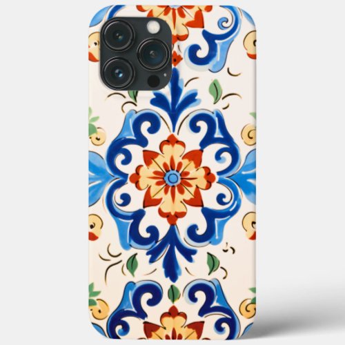 Sicilian Tile Pattern iPhone 13 Pro Max Case
