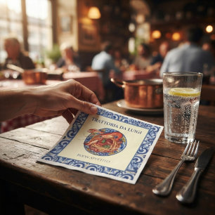 Sicilian Tile Seafood Italian Restaurant Napkins