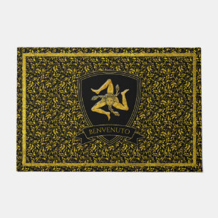 Sicilian Trinacria Baroque Doormat