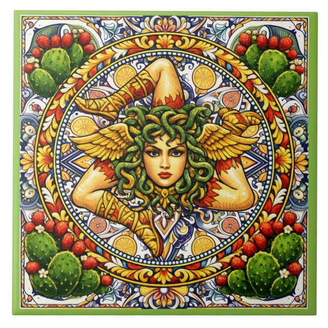 Sicilian Trinacria   Ceramic Tile (Front)