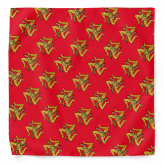 Sicilian Trinacria Gold Personalize Bandana
