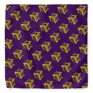 Sicilian Trinacria Gold Personalize Bandana