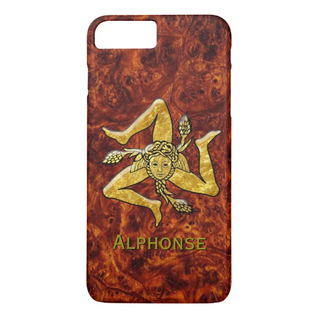 Sicilian Trinacria Gold Personalize Case-Mate iPhone Case (Back)