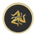 Sicilian Trinacria In Gold Gold Finish Lapel Pin at Zazzle