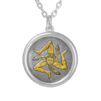 Sicilian Trinacria in Gold on Silver