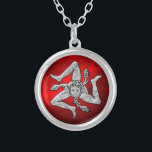 Sicilian Trinacria in Silver Red Plated Necklace<br><div class="desc">Sicilian Trinacria in Silver Red</div>