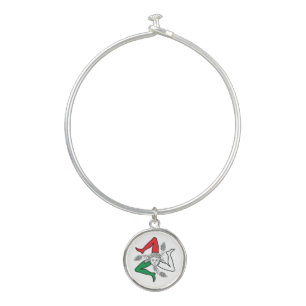 Sicilian Trinacria Medusa Design Bangle Bracelet