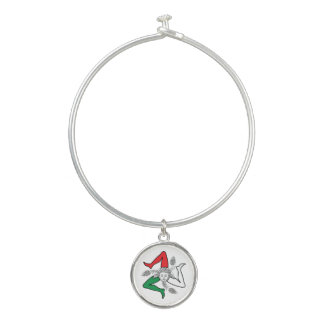 Sicilian Trinacria Medusa Design Bangle Bracelet