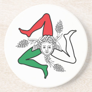Sicilian Trinacria Medusa Design Coaster