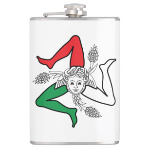 Sicilian Trinacria Medusa Design Flask