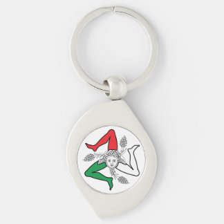 Sicilian Trinacria Medusa Design Keychain