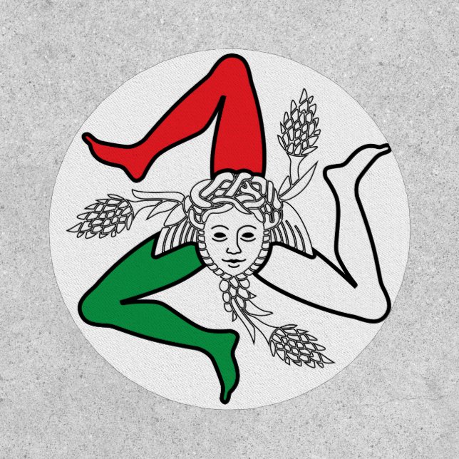 Sicilian Trinacria Medusa Design Patch (Front)
