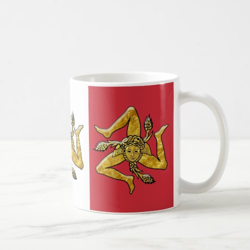 Sicilian Trinacria on Italian Flag Coffee Mug