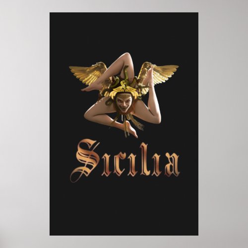 Sicilian Trinacria Poster