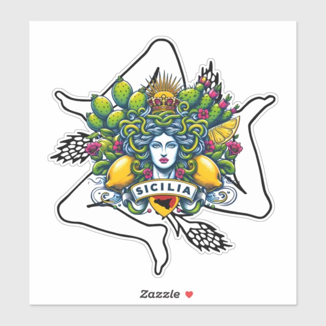 Sicilian Trinacria  Sticker (Sheet)