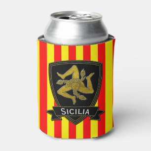 Sicilian Trinacria Stripe Can Cooler
