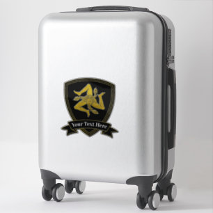 Sicilian Trinacria Your Text Sticker