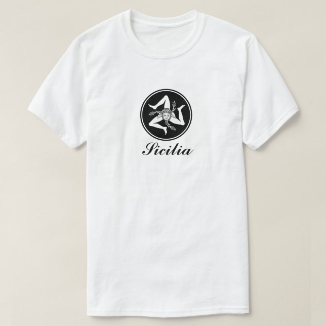 Sicilian Trinacria Your Text T-Shirt (Design Front)