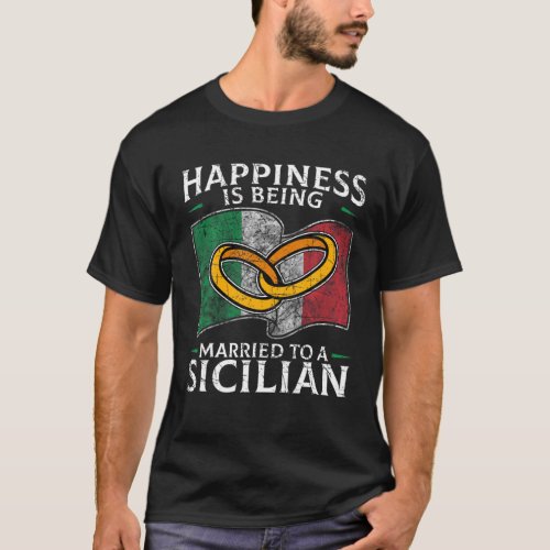 Sicilian Wedding Sicilia Heritage Flag Roots Cultu T_Shirt