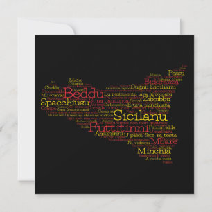 Sicilian Word Art Map