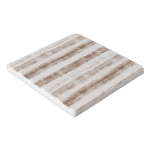 Sicilian Woven Cream Tan Stripes Bridal Shower Trivet
