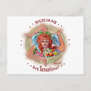 Sicilians are Sensational Postcard