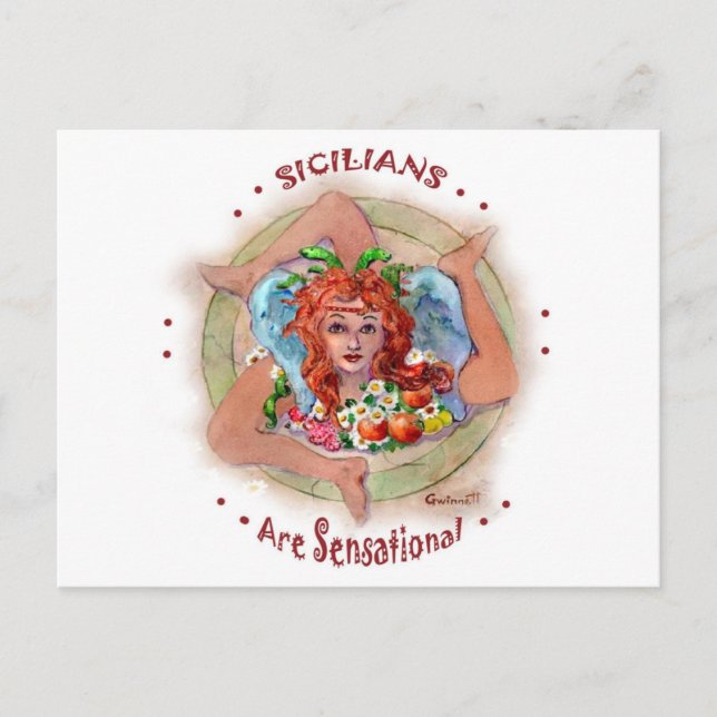 Sicilians are Sensational Postcard (Front)