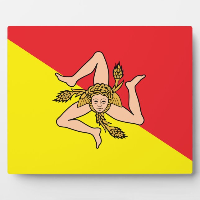 Siciliy Flag Plaque (Front)