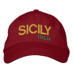 Sicily  Baseball Hat  Cappello Da Baseball Sicilia at Zazzle