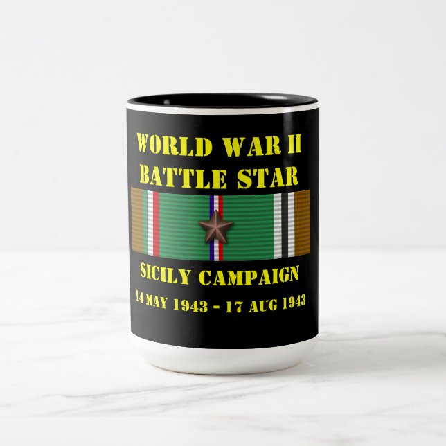 Sicily Campaign Two-Tone Coffee Mug (Center)