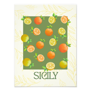 Sicily Citrus Wall Art Italian Orange & Lemon
